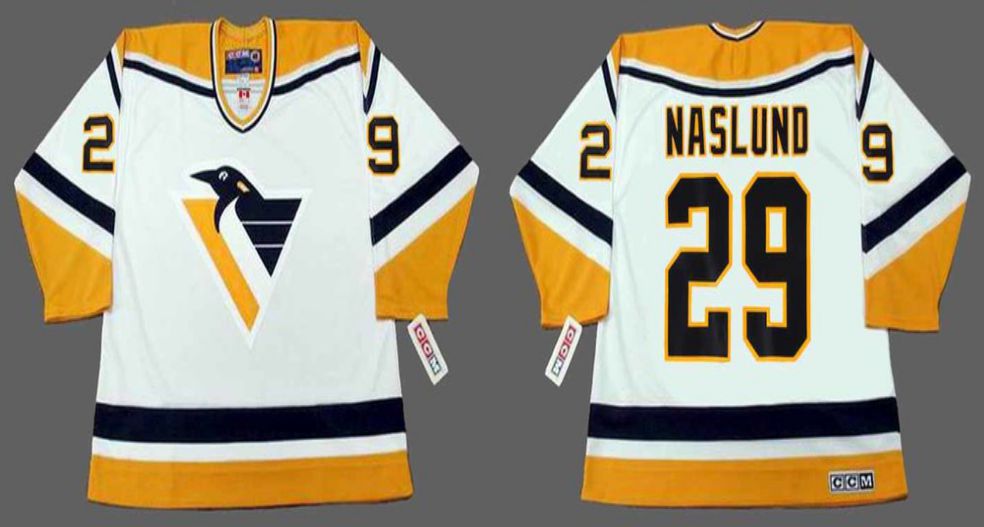 2019 Men Pittsburgh Penguins #29 Naslund White CCM NHL jerseys
